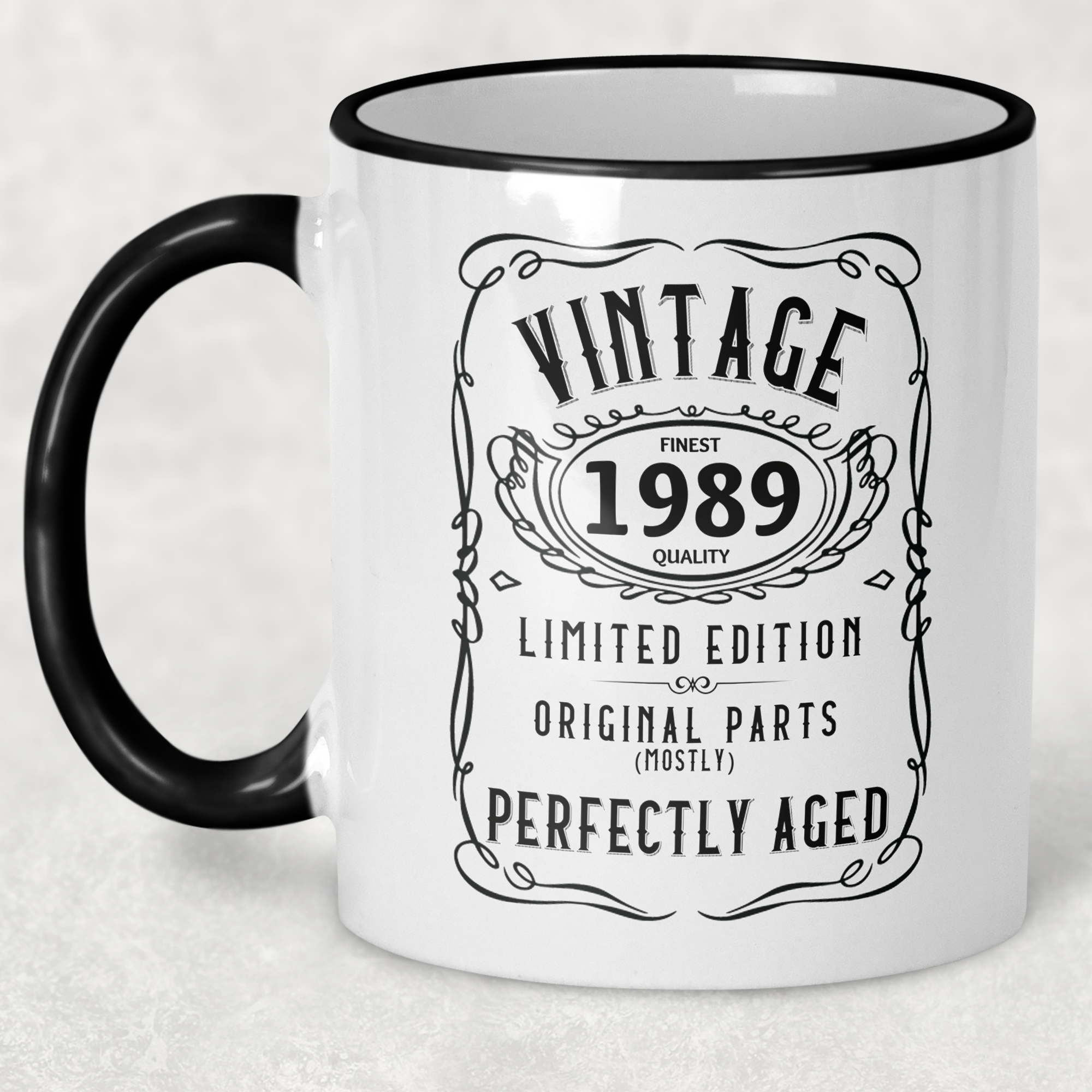 1989 Vintage Gift Landmark Birthday Gift Mug Limited Edition for Women or Men - "Perfectly Aged" in 1989 - - - FREE SHIPPING!