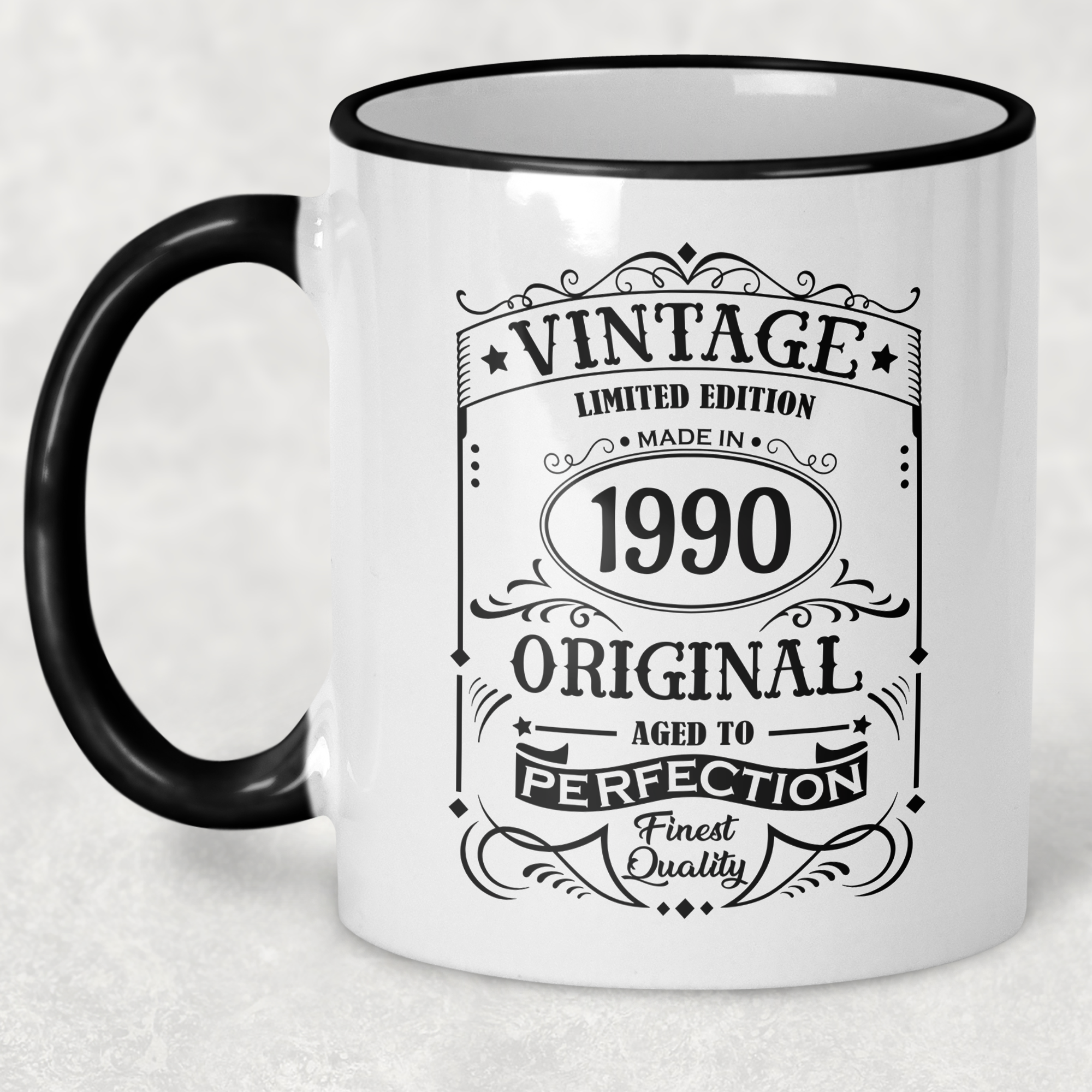 1990 Vintage Gift Landmark Birthday Gift Mug Limited Edition for Women or Men - "Finest Quality" in 1990 - - - FREE SHIPPING!