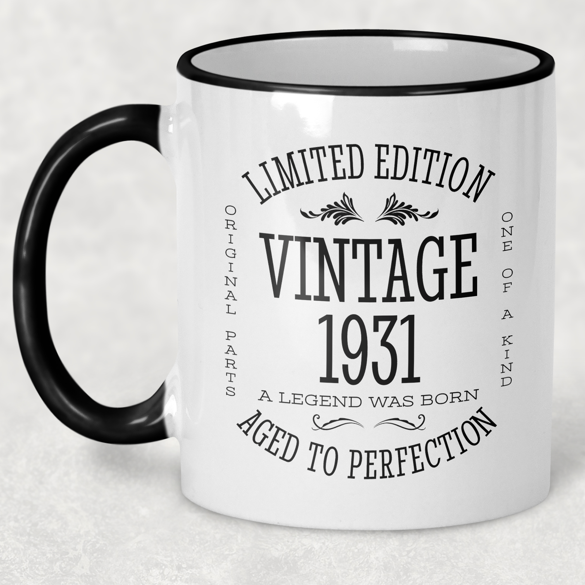 1931 Vintage Gift Landmark Birthday Gift Mug Limited Edition for Women or Men - "Legend Was Born" in 1931 - - - FREE SHIPPING!