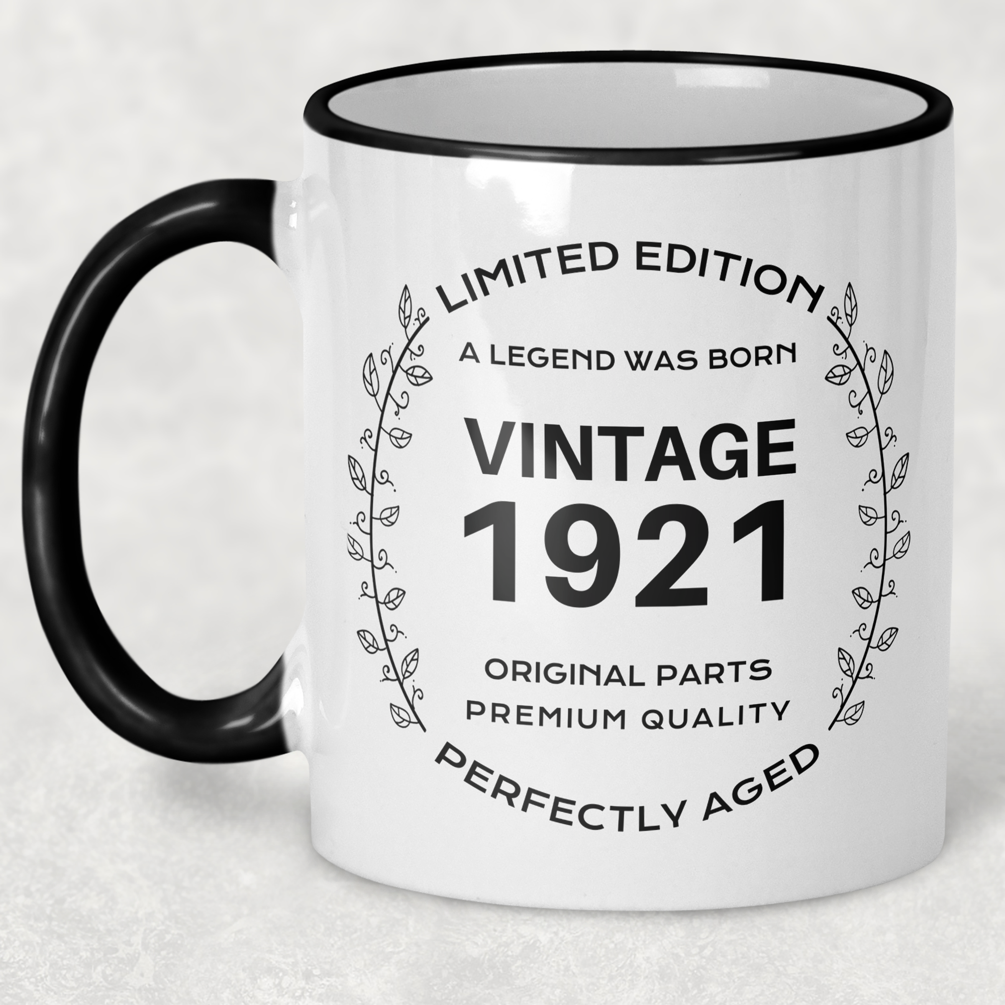 1921 Vintage Gift Landmark Birthday Gift Mug Limited Edition for Women or Men - "Legend Was Born" in 1921 - - - FREE SHIPPING!