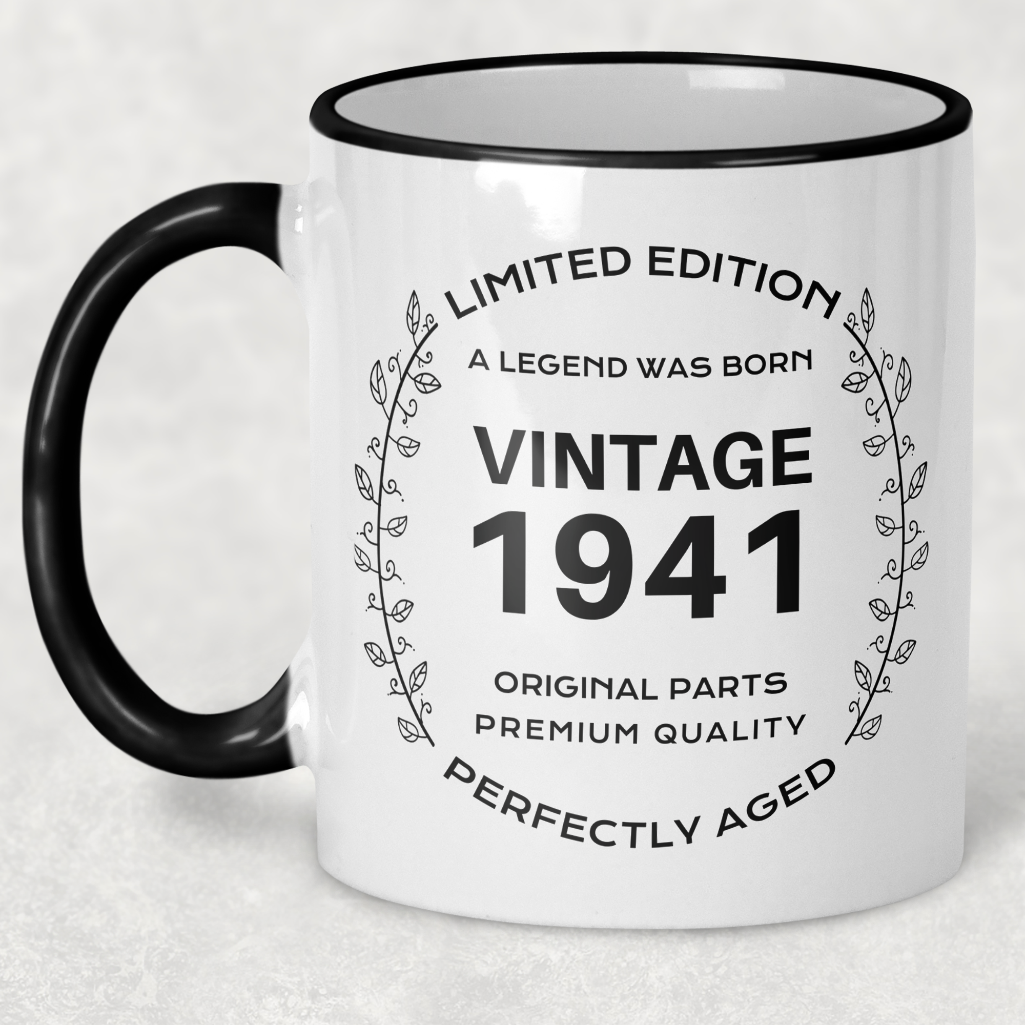 1941 Vintage Gift Landmark Birthday Gift Mug Limited Edition for Women or Men - "Legend Was Born" in 1941 - - - FREE SHIPPING!