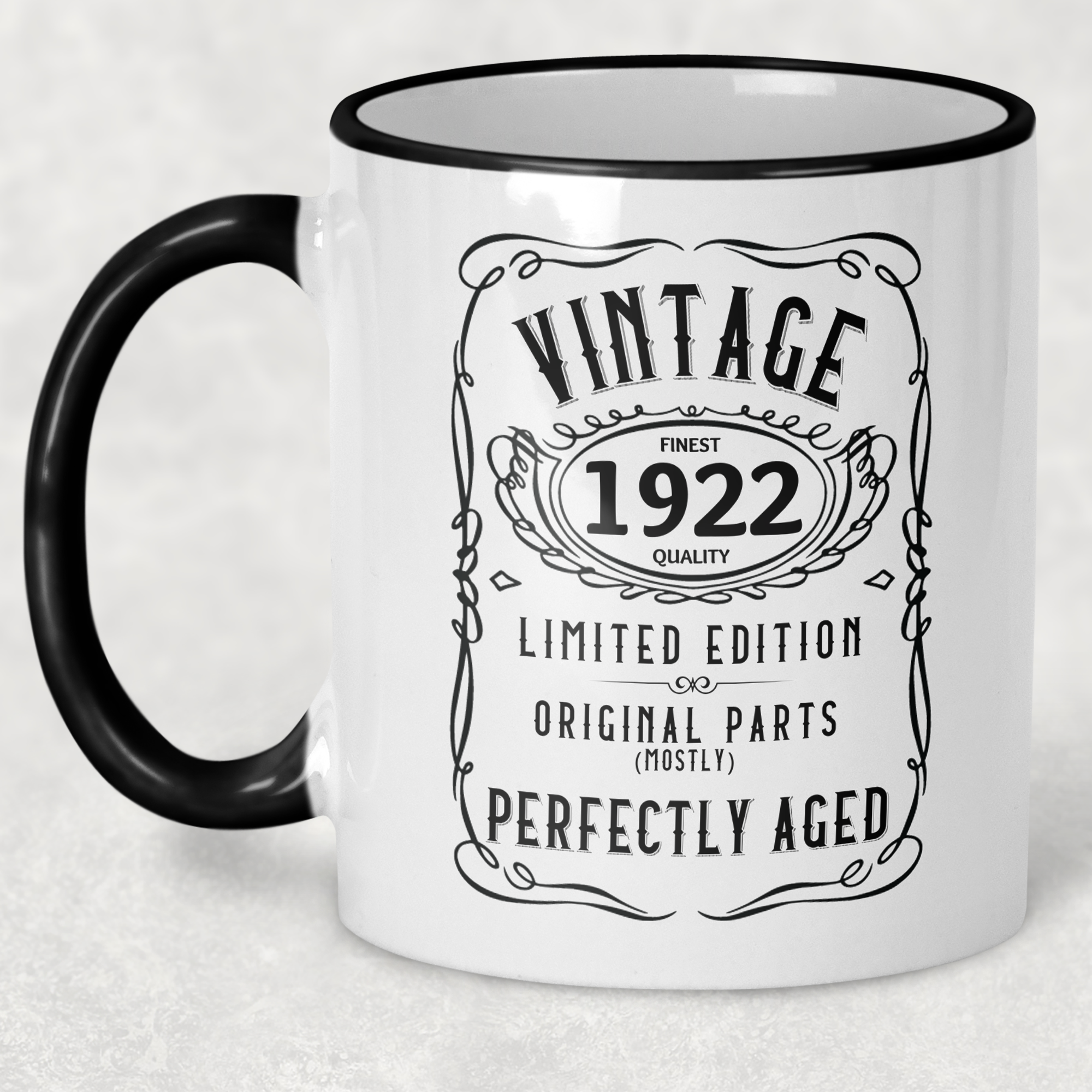 1922 Vintage Gift Landmark Birthday Gift Mug Limited Edition for Women or Men - "Perfectly Aged" in 1922 - - - FREE SHIPPING!