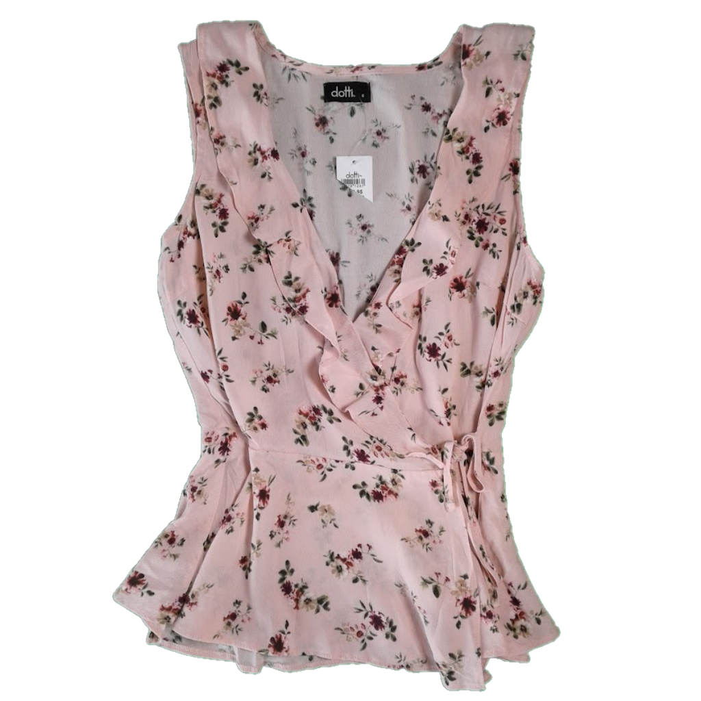 Dotti Floral Sleeveless Blouse, Size 6