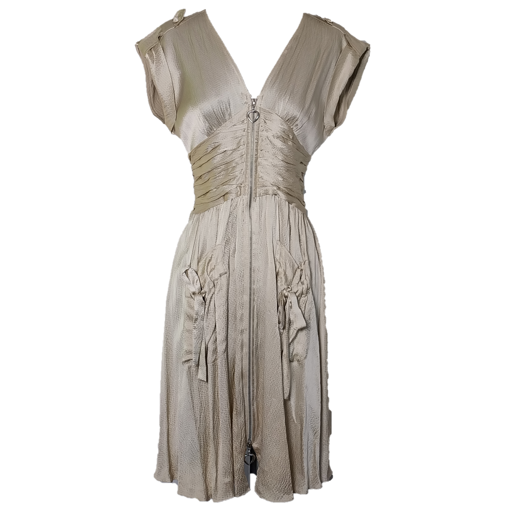 Alannah Hill Silk Gold Dress, Size 10