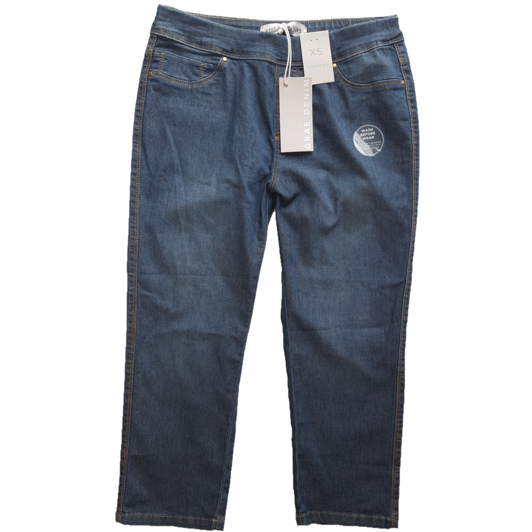 Grae Denim Cropped Jeans, Size XS