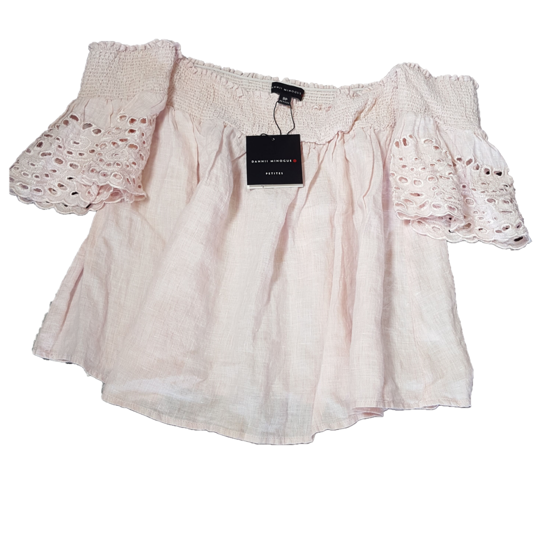 Danni Minogue Petites Linen Top, Size 8P