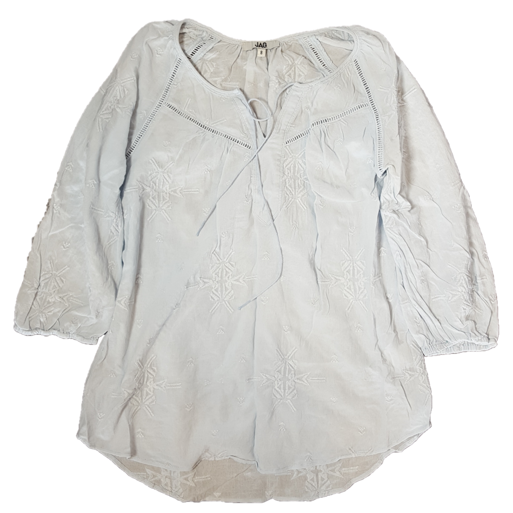 JAG Embroided Blouse, Size 8