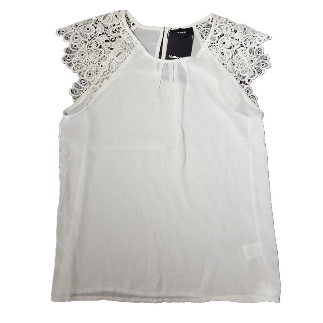 Valley Girl Cream Top, Size 8
