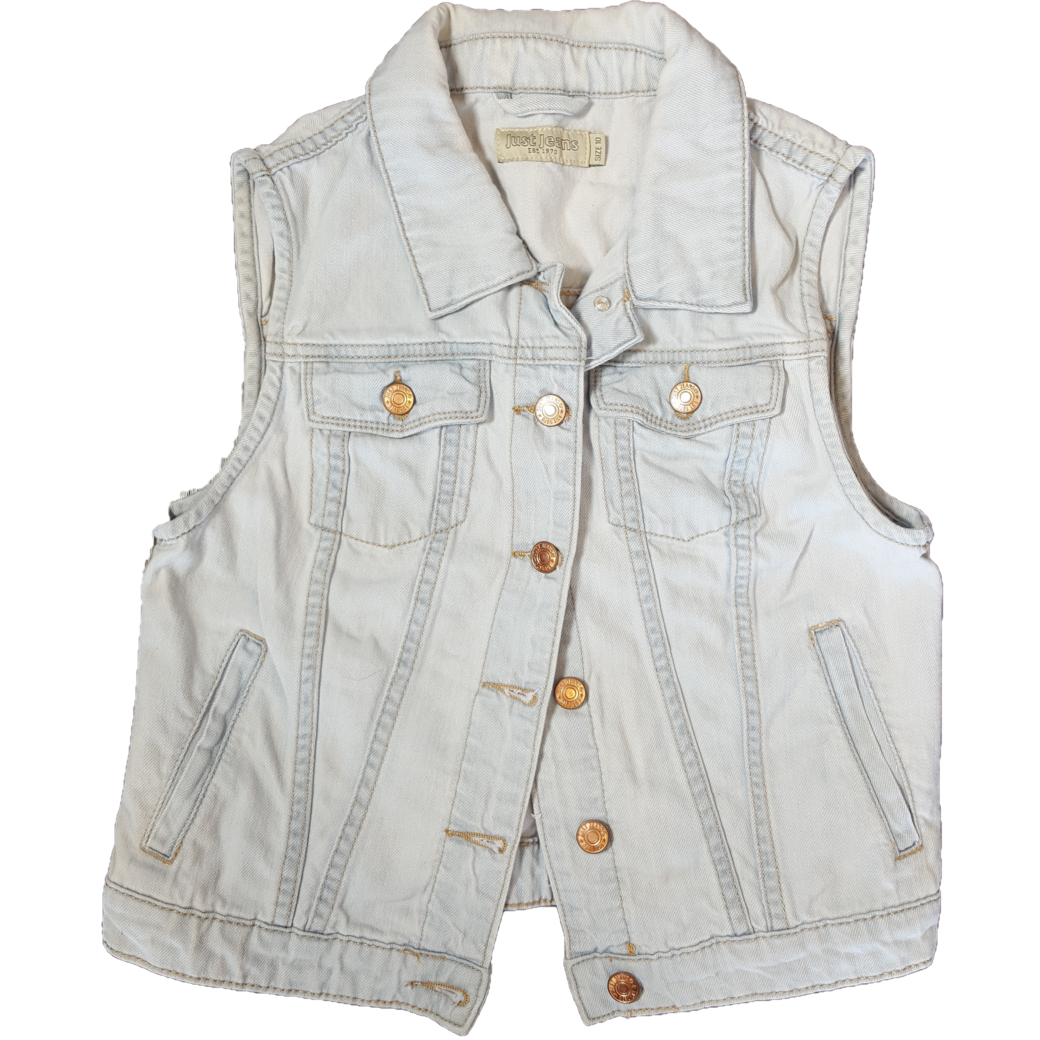 Just Jeans Denim Vest, Size 10