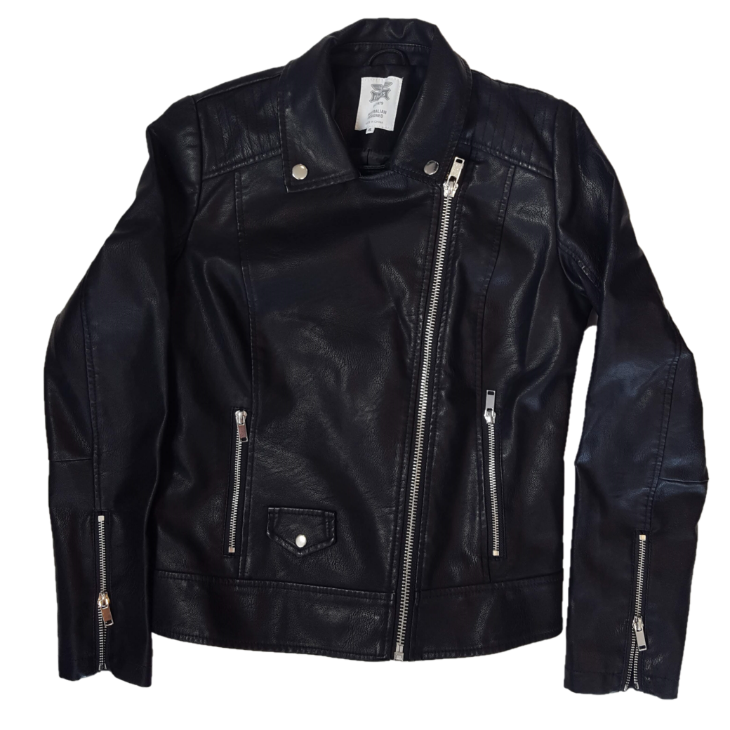Rivers Leather Look Jacket, Size 8