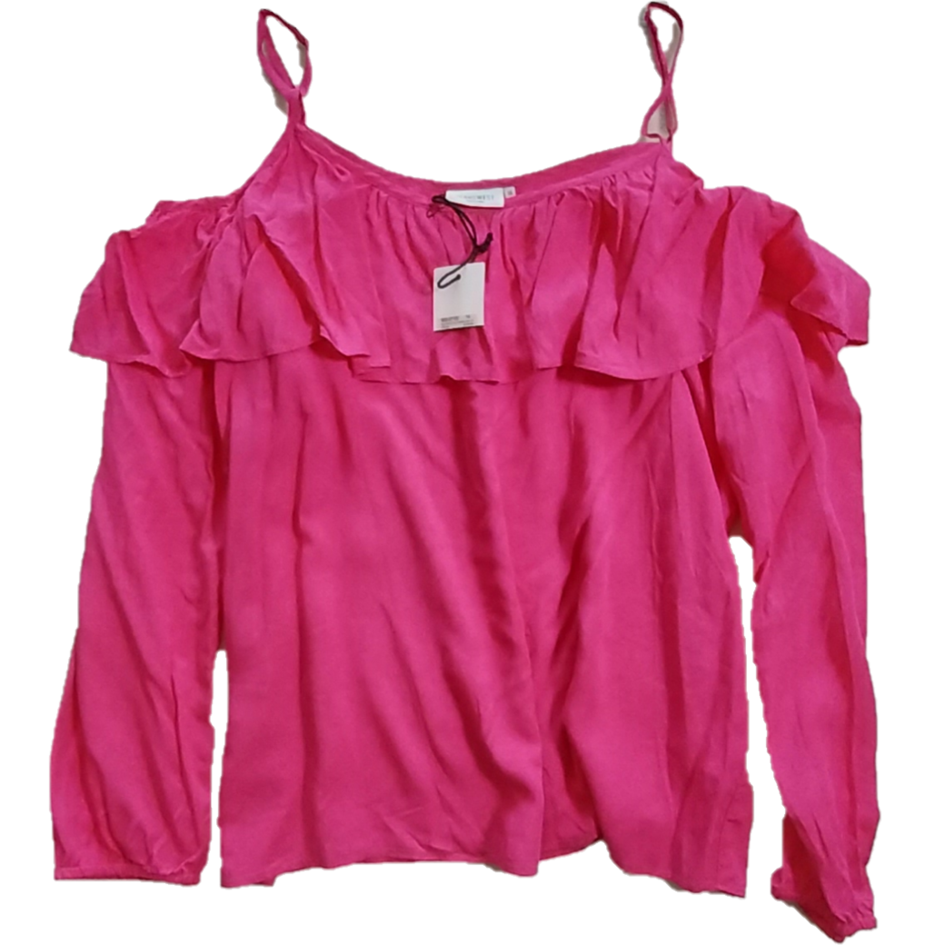 Jeans West Cold Shoulder Top, Size 14