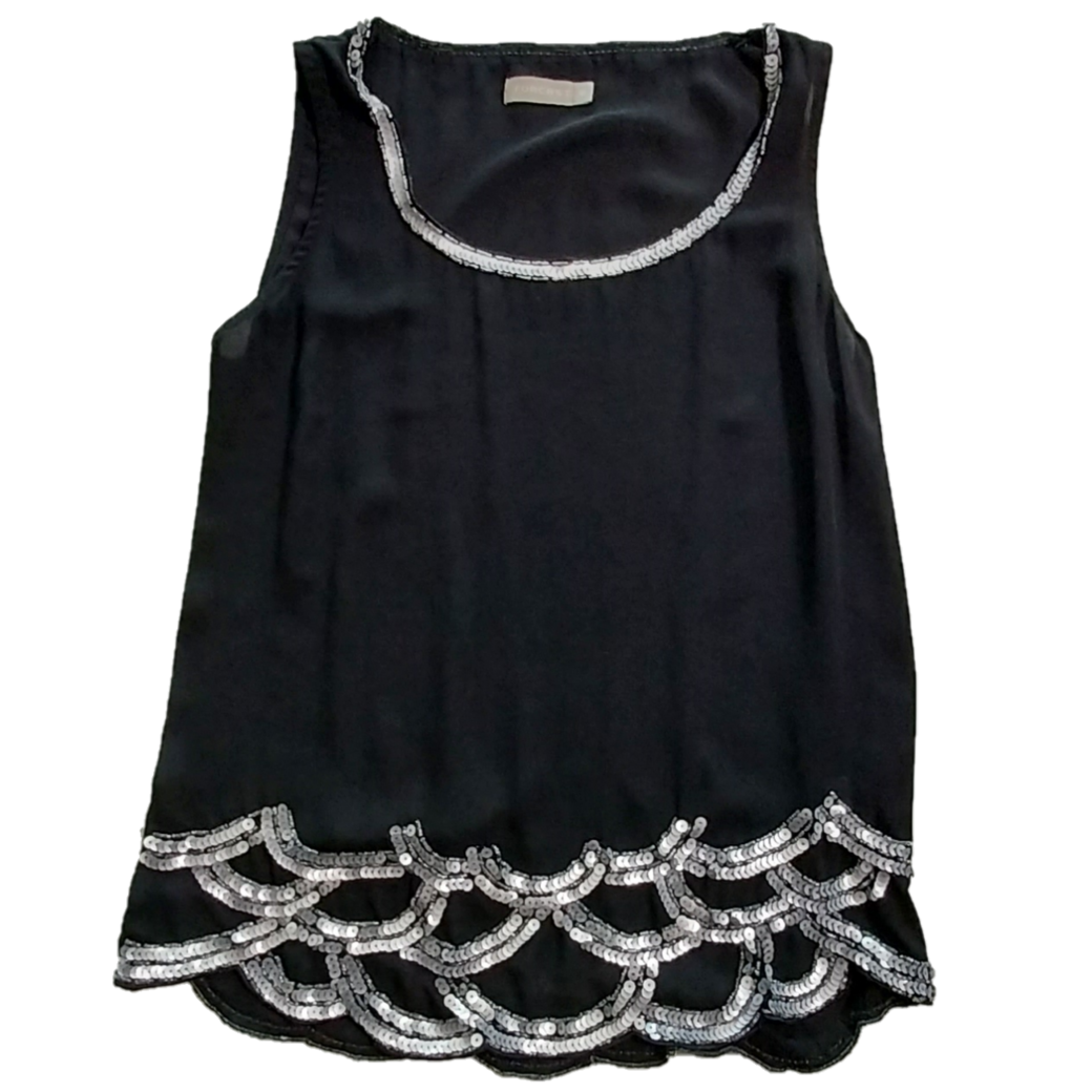 Forcast Sequinned Top, Size 10