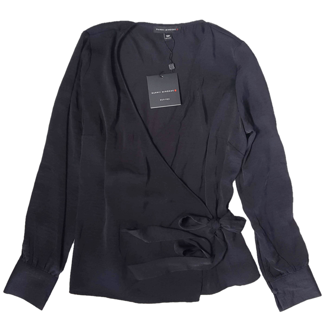 Danni Minogue Satin Wrap Blouse, size 10P