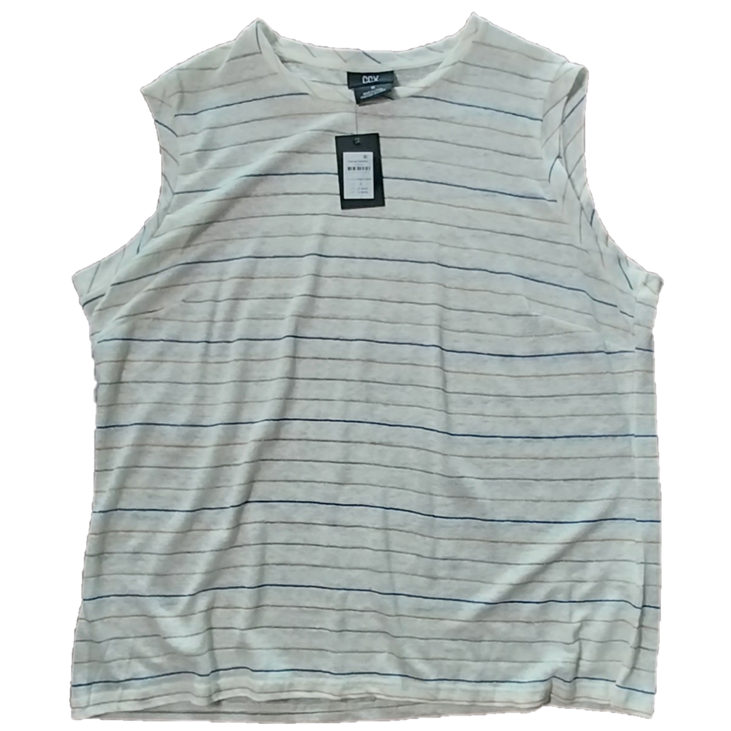 CAA Cream Striped Top, Size M