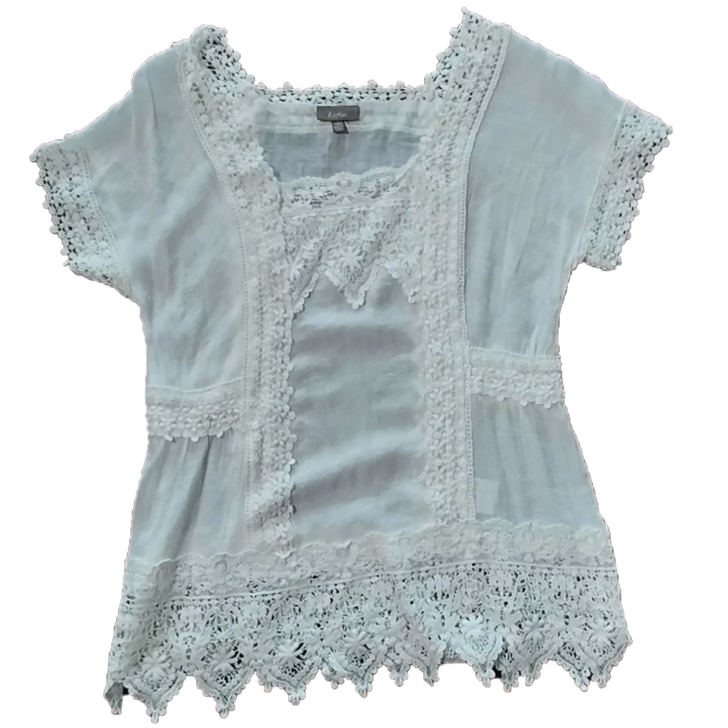 Katies Cream Lace Top, Size 10
