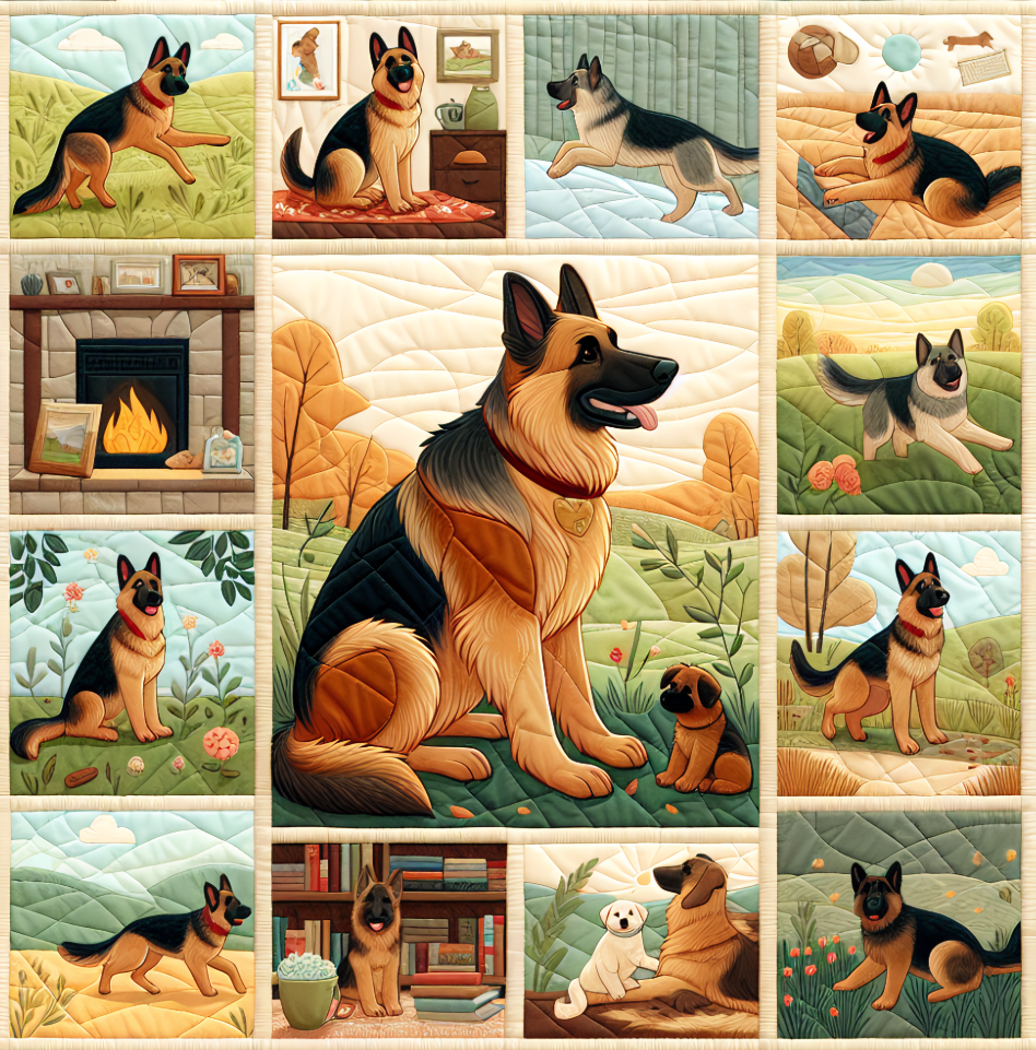 German Shepherd Quilt Block