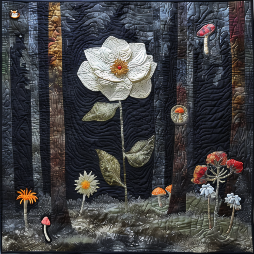 Lone Flower in Forest