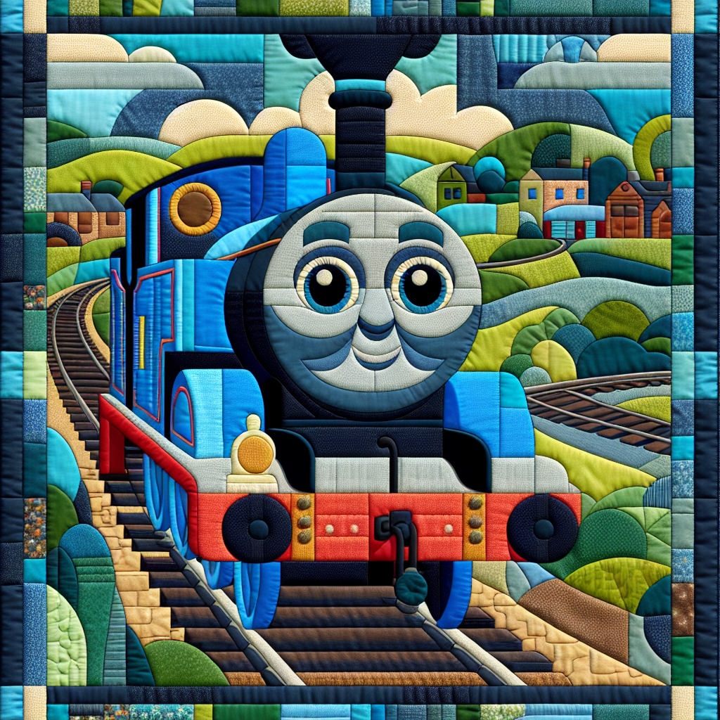 Thomas the Tank Quilt Block