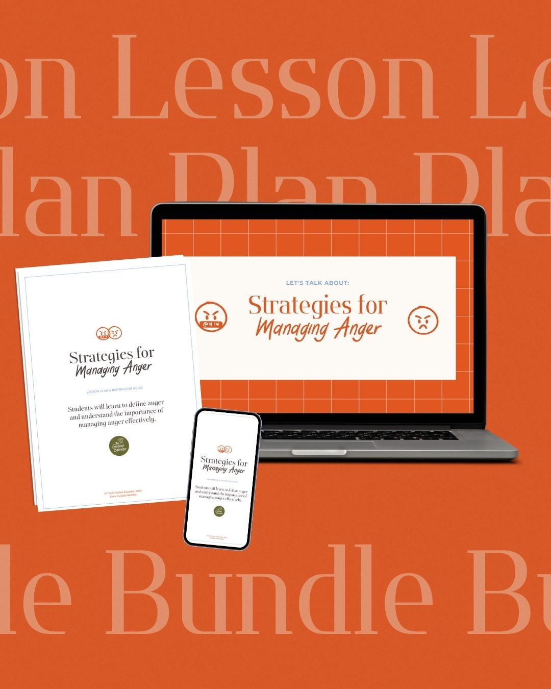 Unit 3 "Strategies for Managing Anger" Full Unit [No Prep Needed]