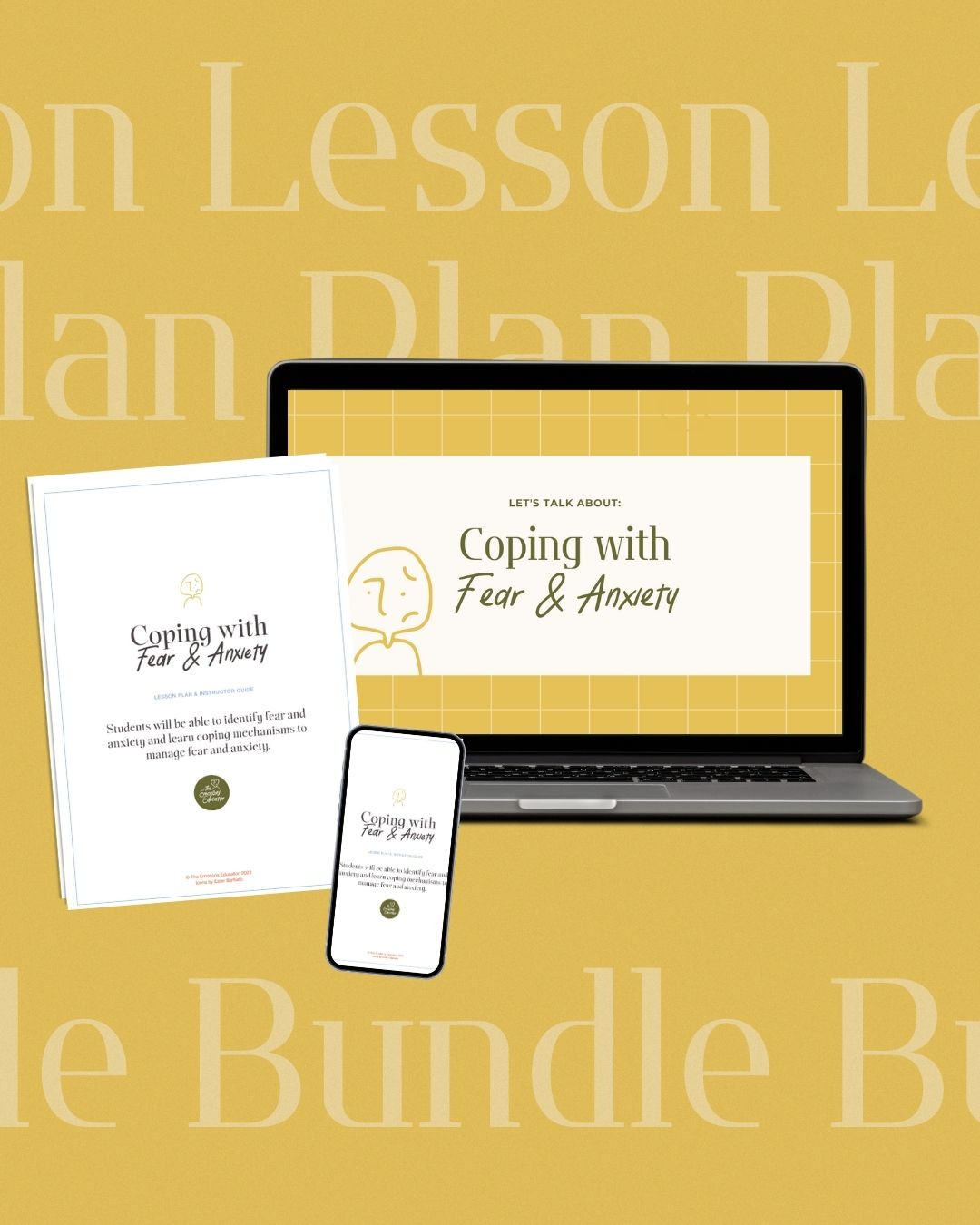 Unit 4 "Coping with Fear & Anxiety" Full Unit [No Prep Needed]
