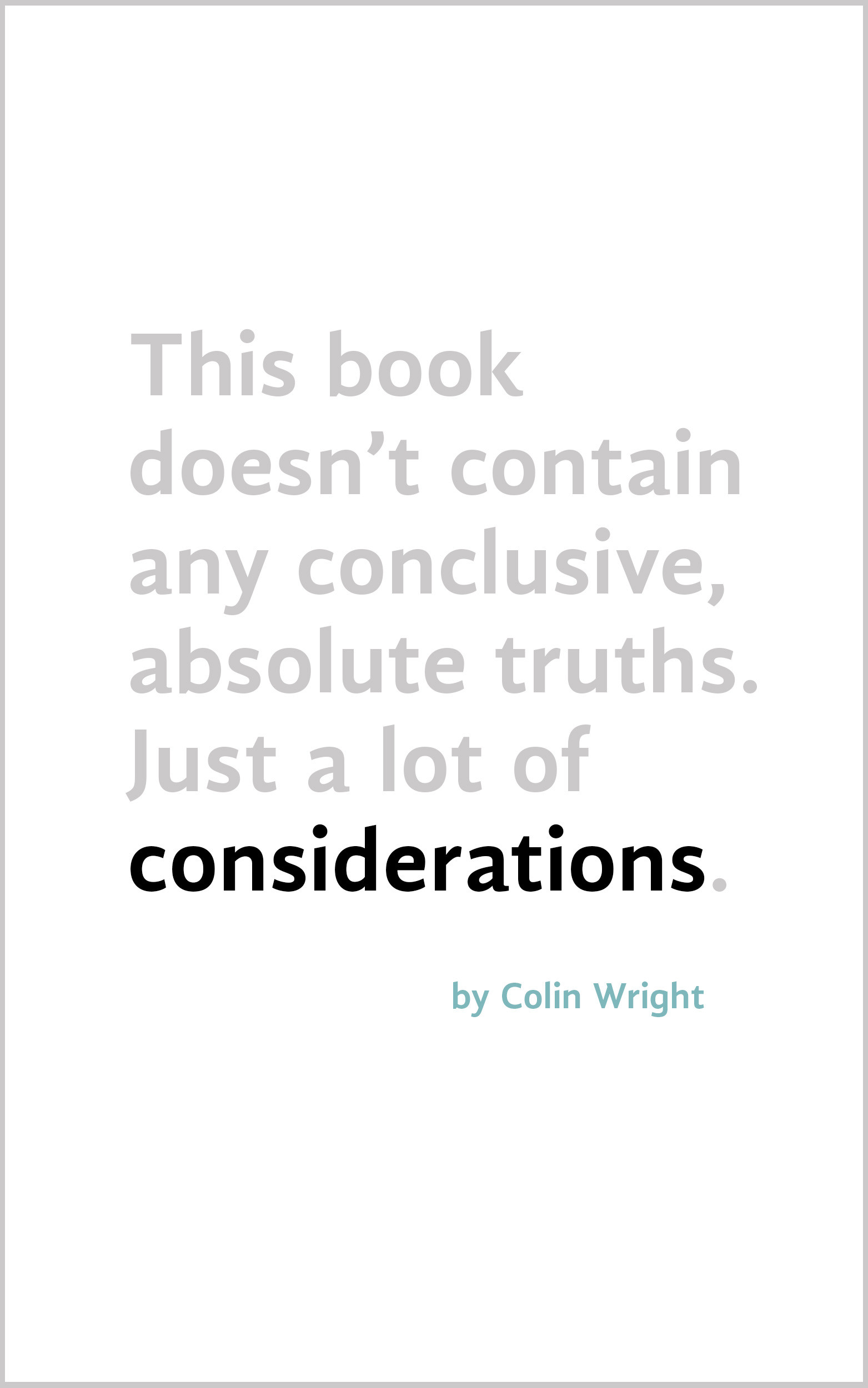 Considerations