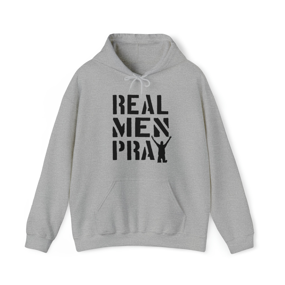 Real Men Pray - Unisex Heavy Blend™ Hooded Sweatshirt ( Grey)
