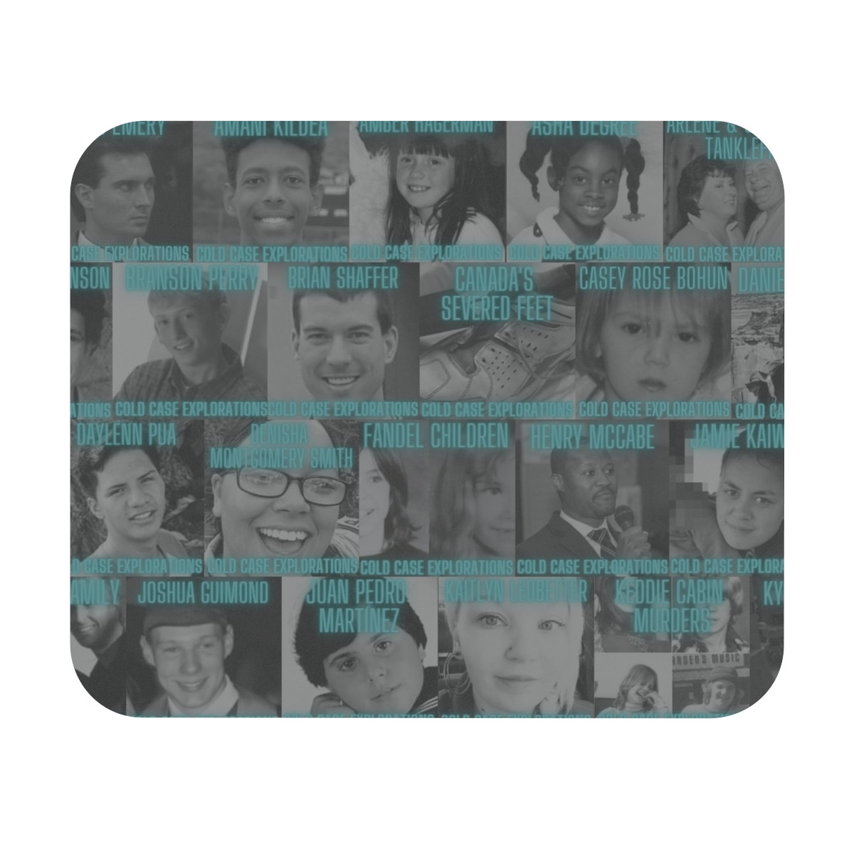 Cold Case Explorations Mouse Pad - 9x8" size - Unique Design for True Crime Fans