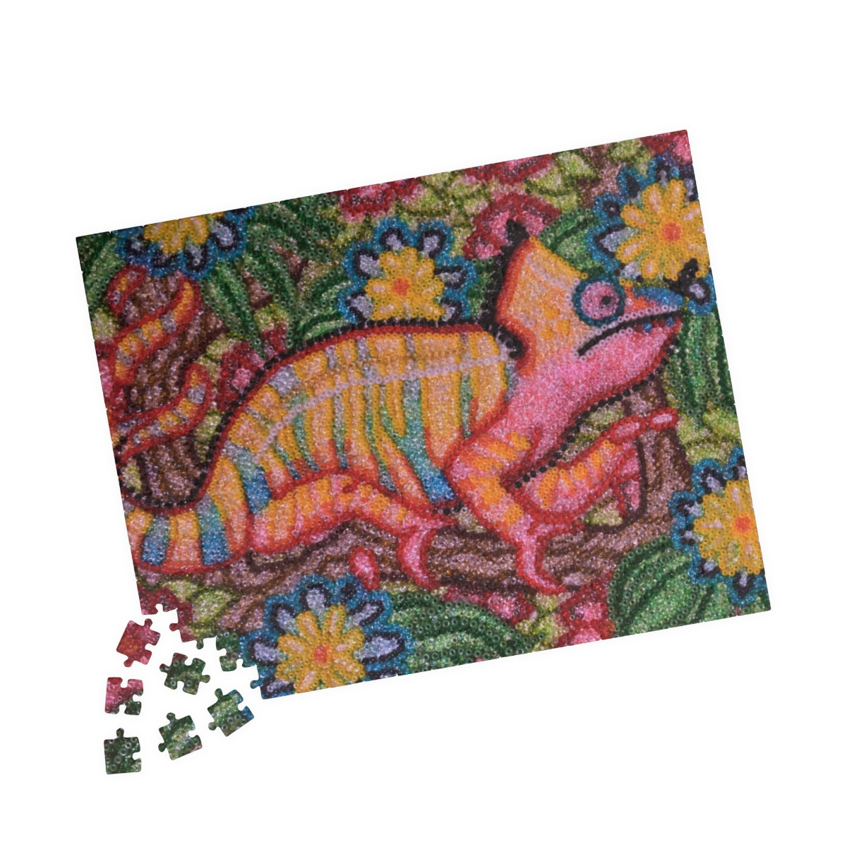 Curious Chameleon Puzzle - 110, 252, 520, 1014-Piece Options - Great for Gifts or Game Nights