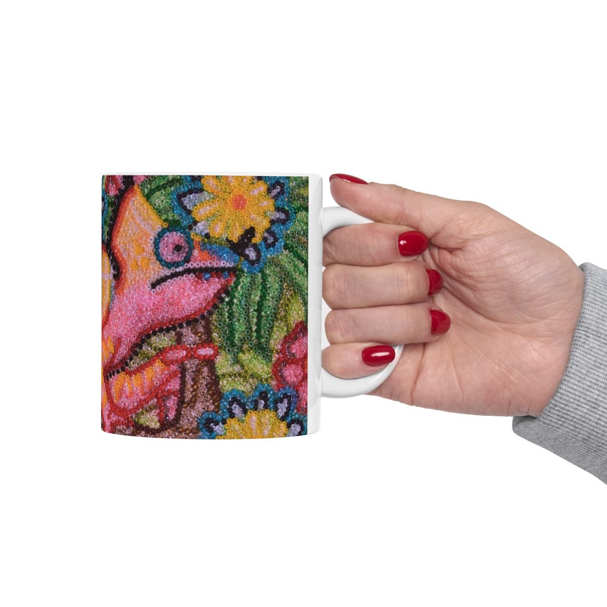 Curious Chameleon Ceramic Mug - 11oz / 15oz sizes - Perfect for Nature Lovers