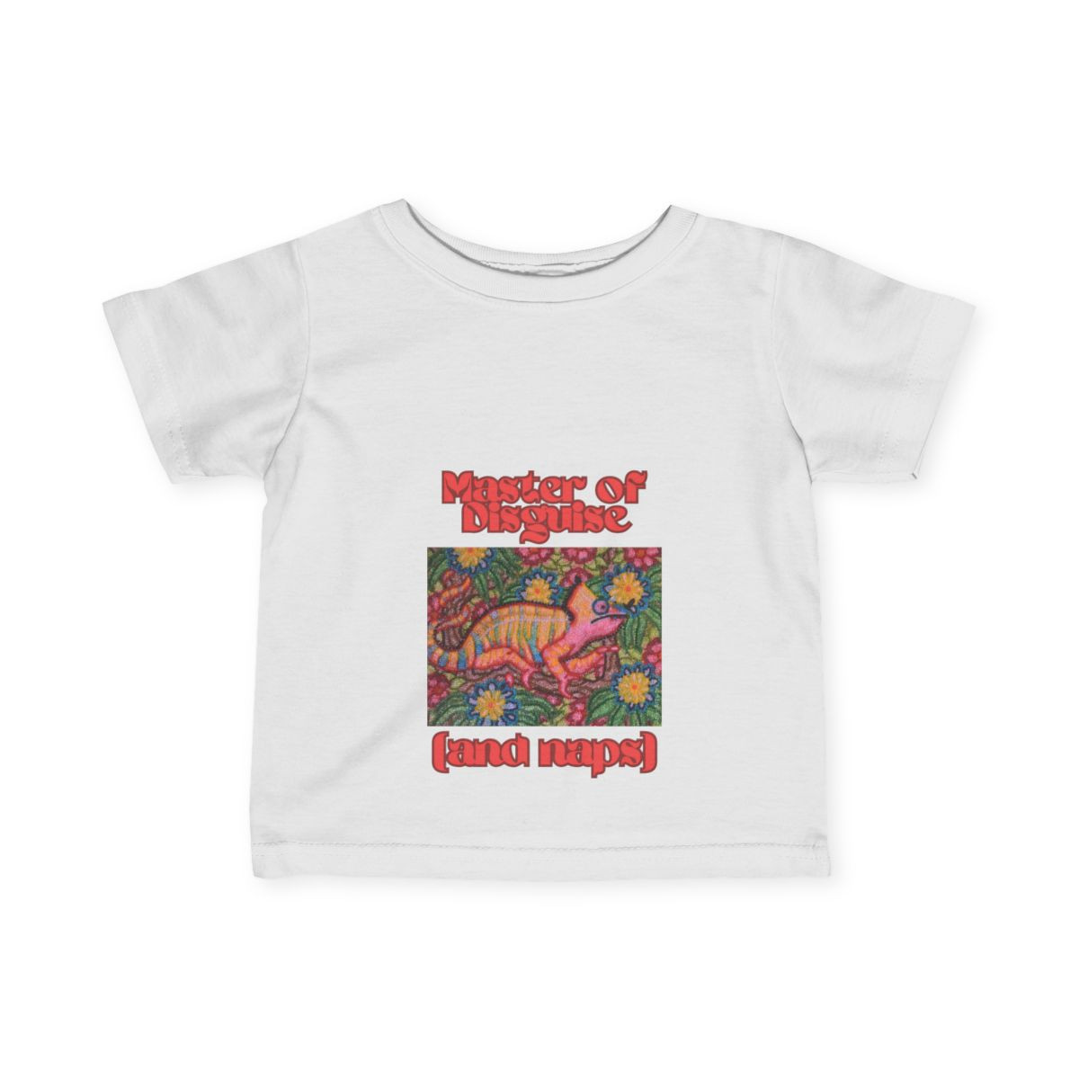 Curious Chameleon "Master of Disguise (and Naps)" Infant Tee - 6M-24M sizes - Fun & Colorful Baby Shirt for Playtime