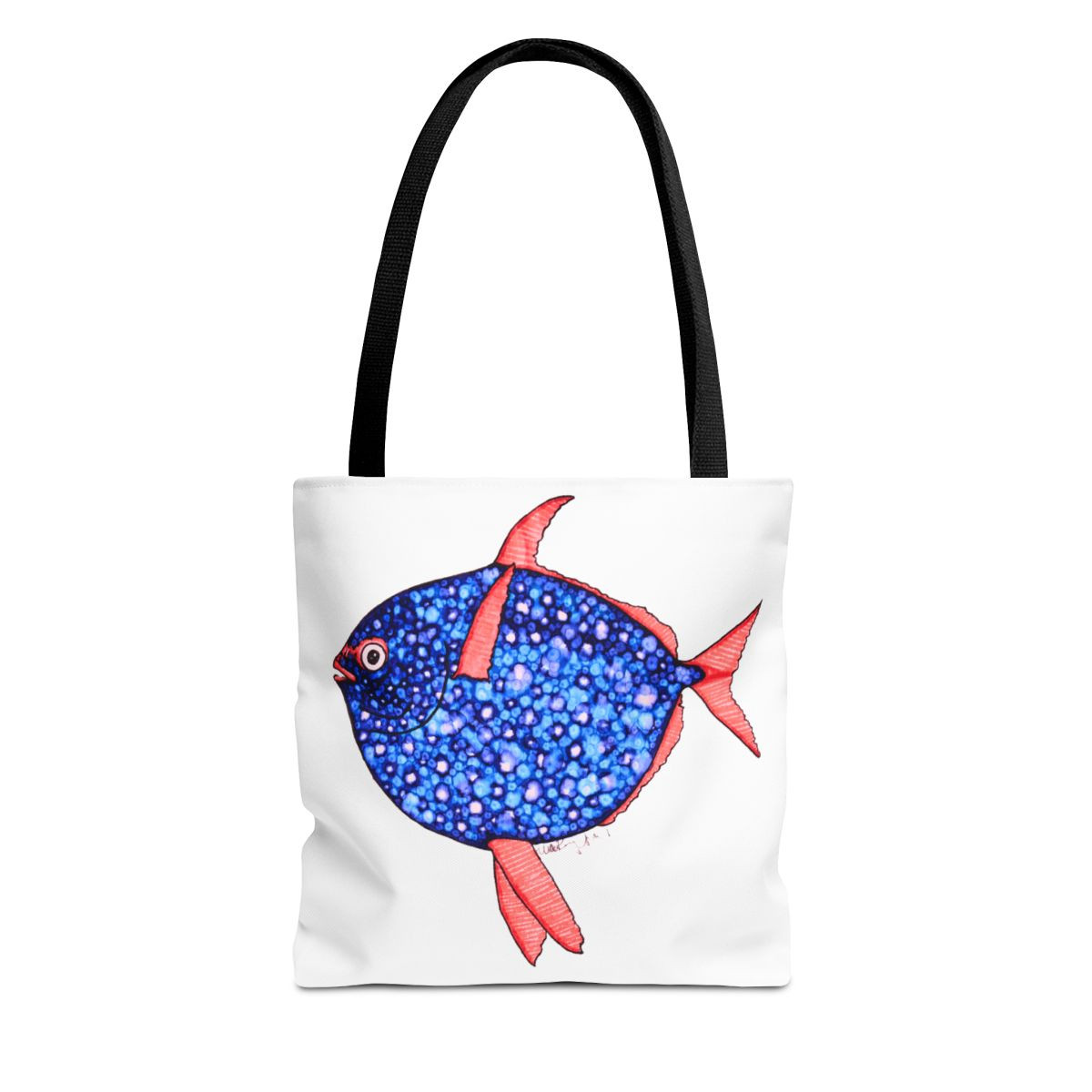 Watercolor Opah Tote Bag - 13x13", 16x16", 18x18" sizes - Eco-Friendly Beach & Everyday Use