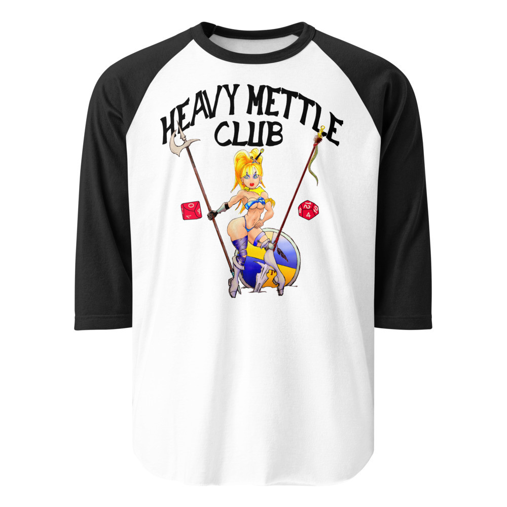 HEAVY METTLE CLUB 3/4 sleeve raglan shirt