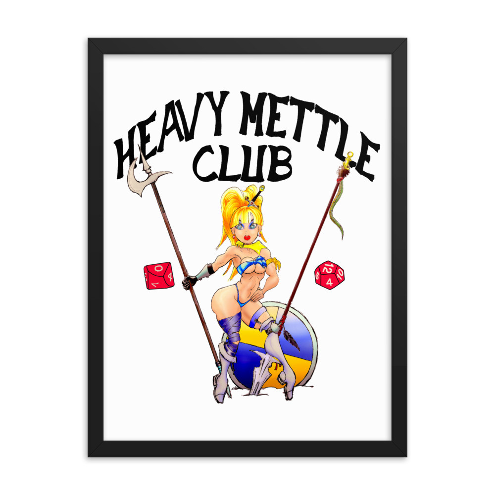 HEAVY METTLE CLUB Framed poster