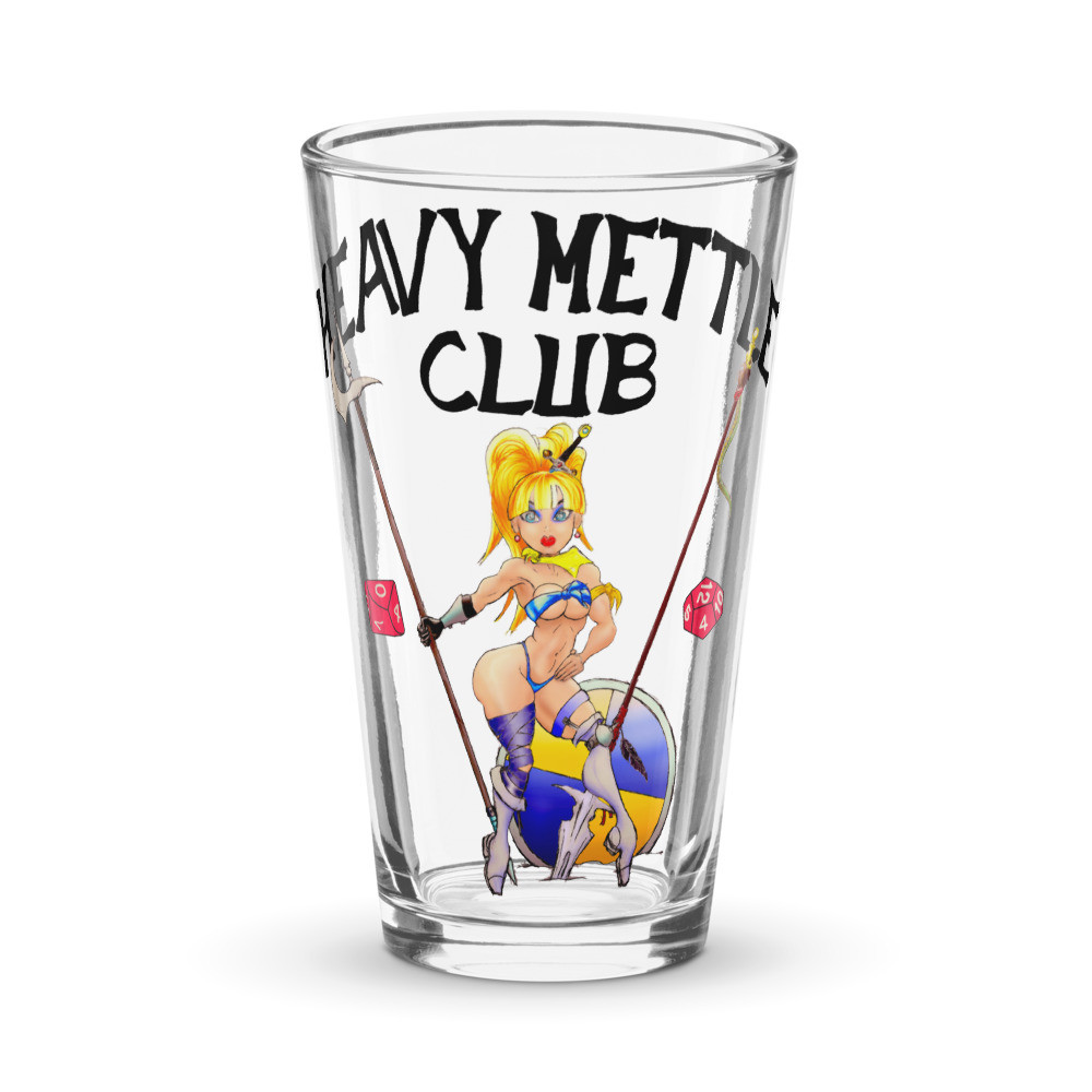 HEAVY METTLE Shaker pint glass