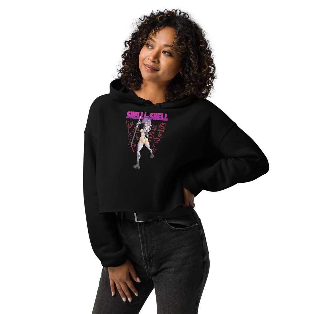 Shell la Shell Parody Crop Hoodie