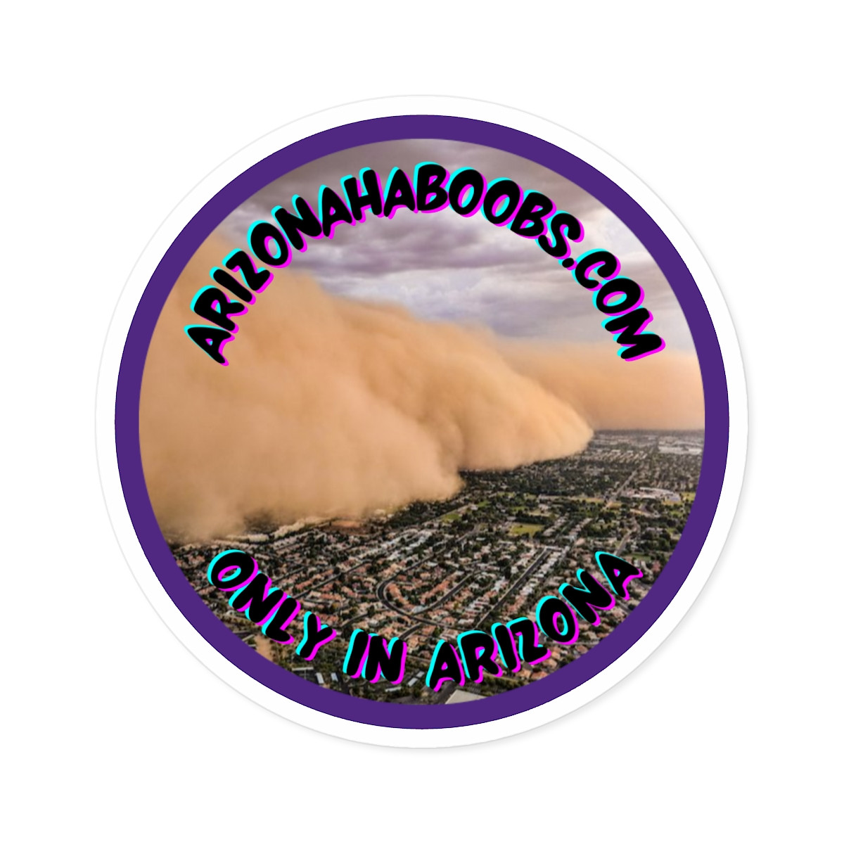 HaBoobs Only in Arizona Round Stickers, Indoor Outdoor
