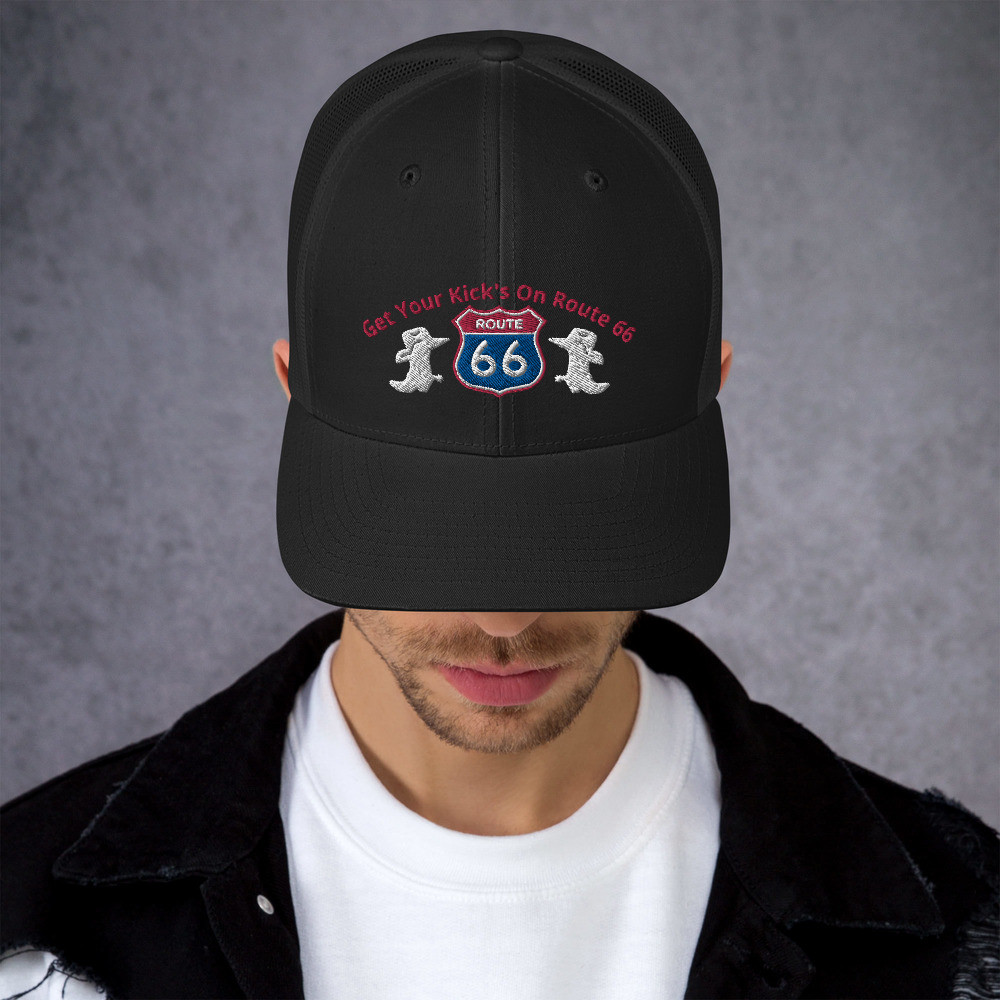 Get Your Kick's On Route 66 Woman's and Girls Trucker Cap