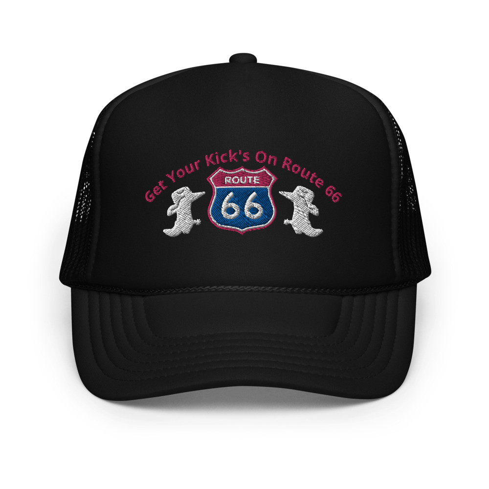 Get Your Kick's On Route 66 Woman's and Girls Foam trucker hat