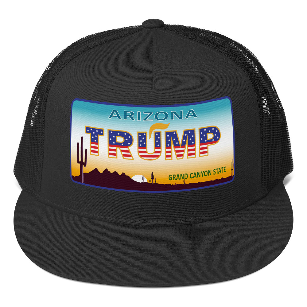 Trump Arizona License Plate Trucker Cap