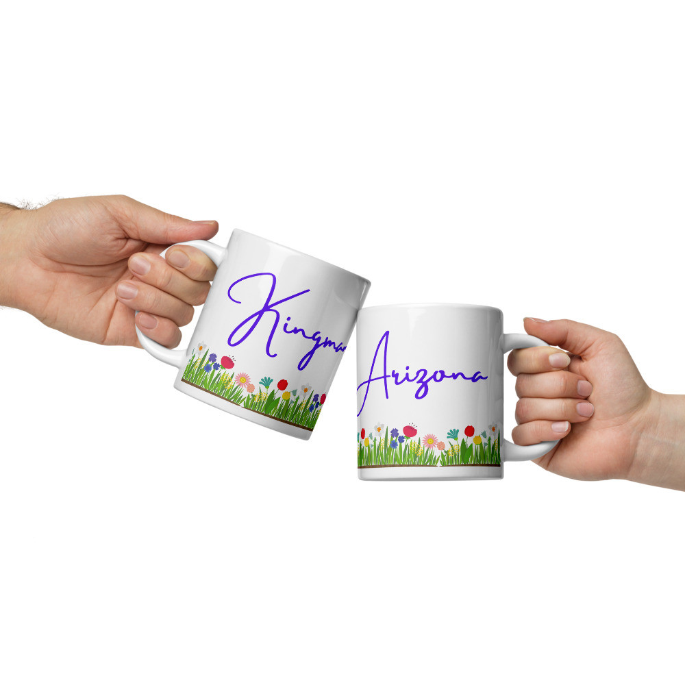 Kingman Arizona White glossy mug