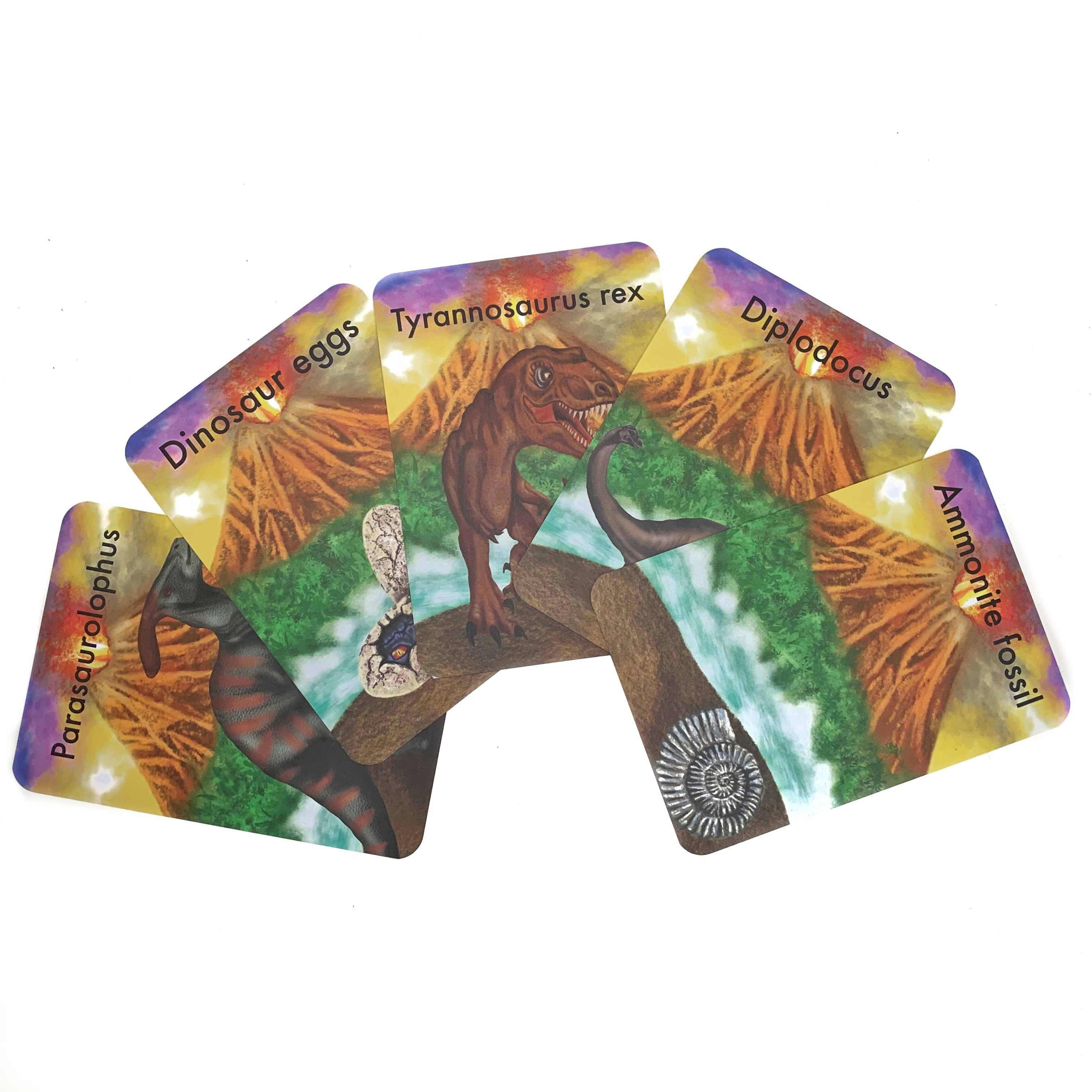 Dinosaur Playdough Mat Flashcards