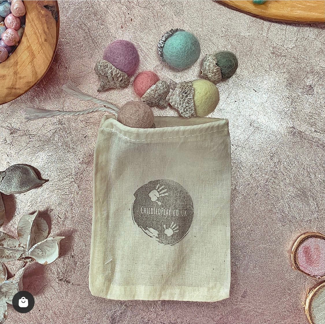 Pastel Felt Acorns