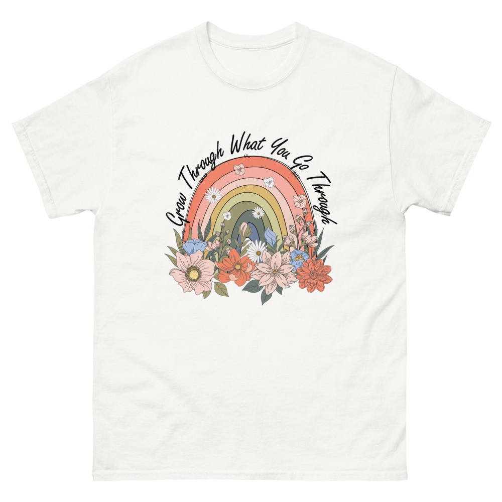 'Grow Through What You Go Through' Unisex Cotton T-Shirt (Up to 5XL)