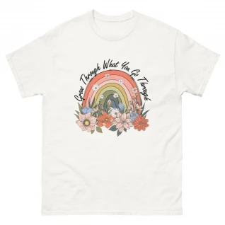 'Grow Through What You Go Through' Unisex Cotton T-Shirt (Up to 5XL)