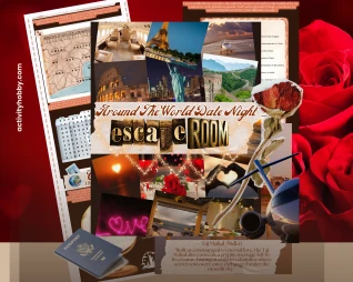 'Around The World Date Night' Printable Escape Room