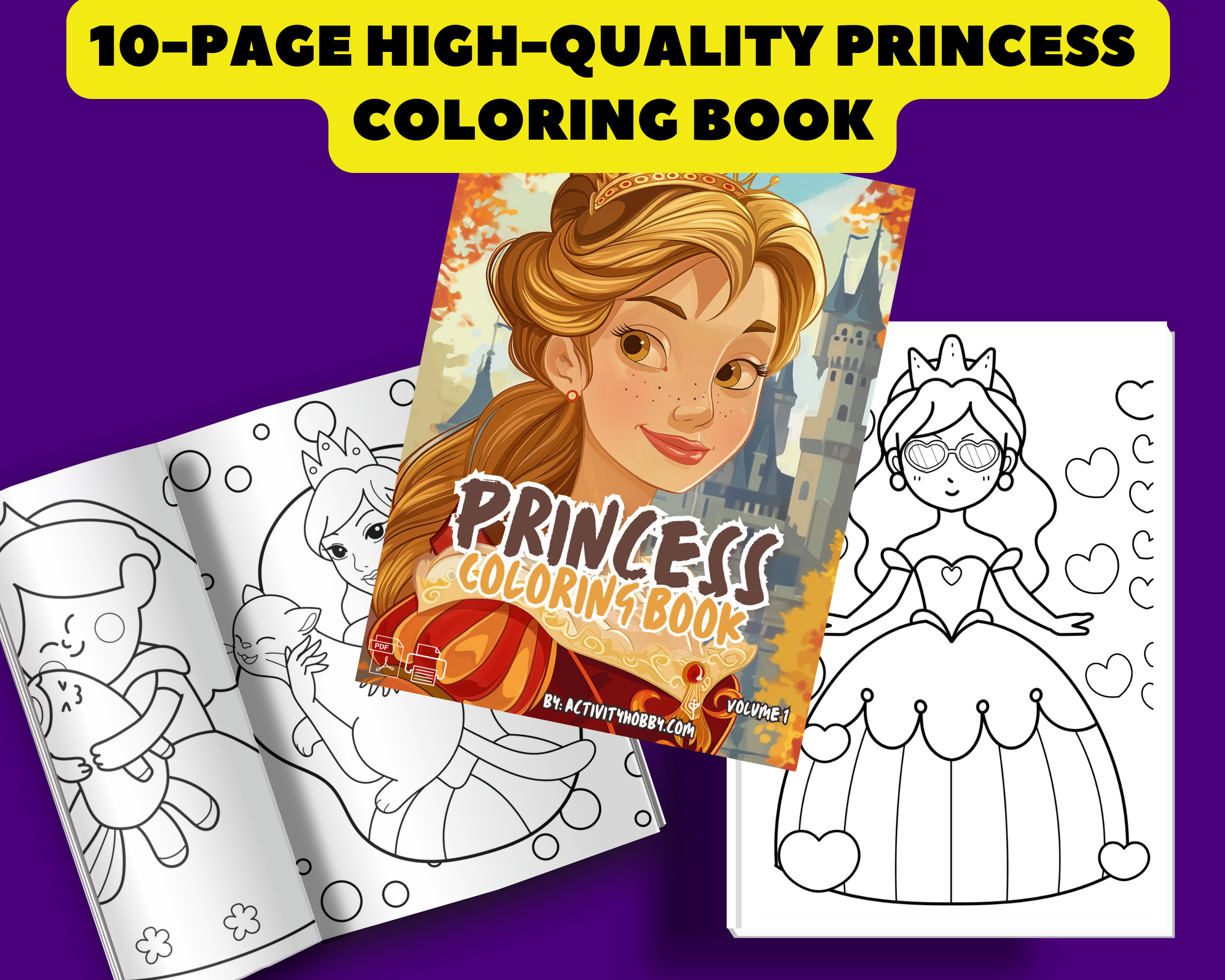 Princess Coloring Book Volume 1