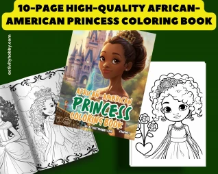 African-American Princess Coloring Book Volume 1