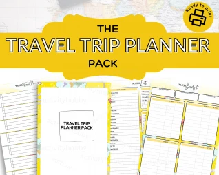 Travel  Trip Planner Pack (Yellow)
