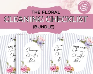 The Floral Cleaning Checklist Bundle Pack