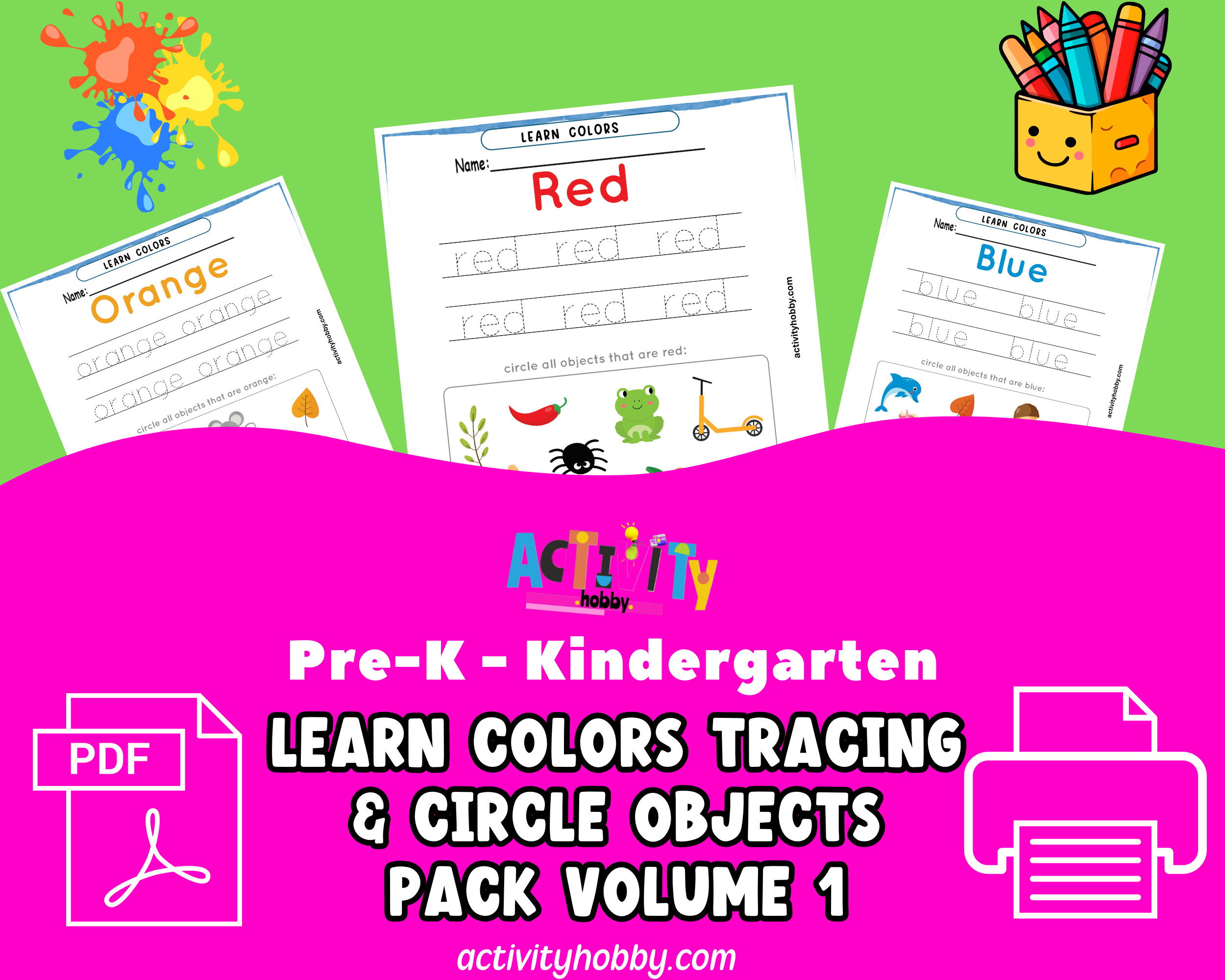 Learn Colors Tracing & Circle Objects Pack Volume 1